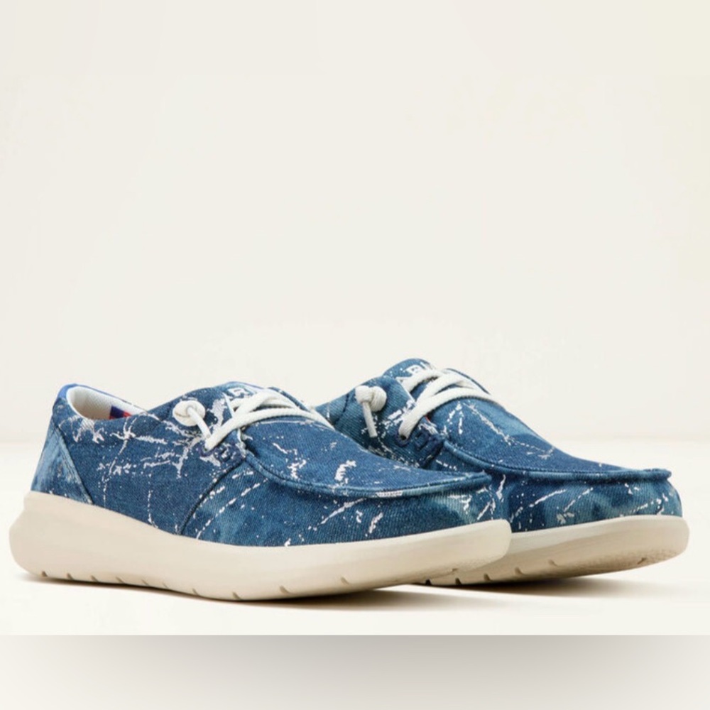 Ariat Hilo Blue and splatter silver White Women's Sneakers